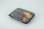8305 Covered Three Compartment Noodle And Snack Tray