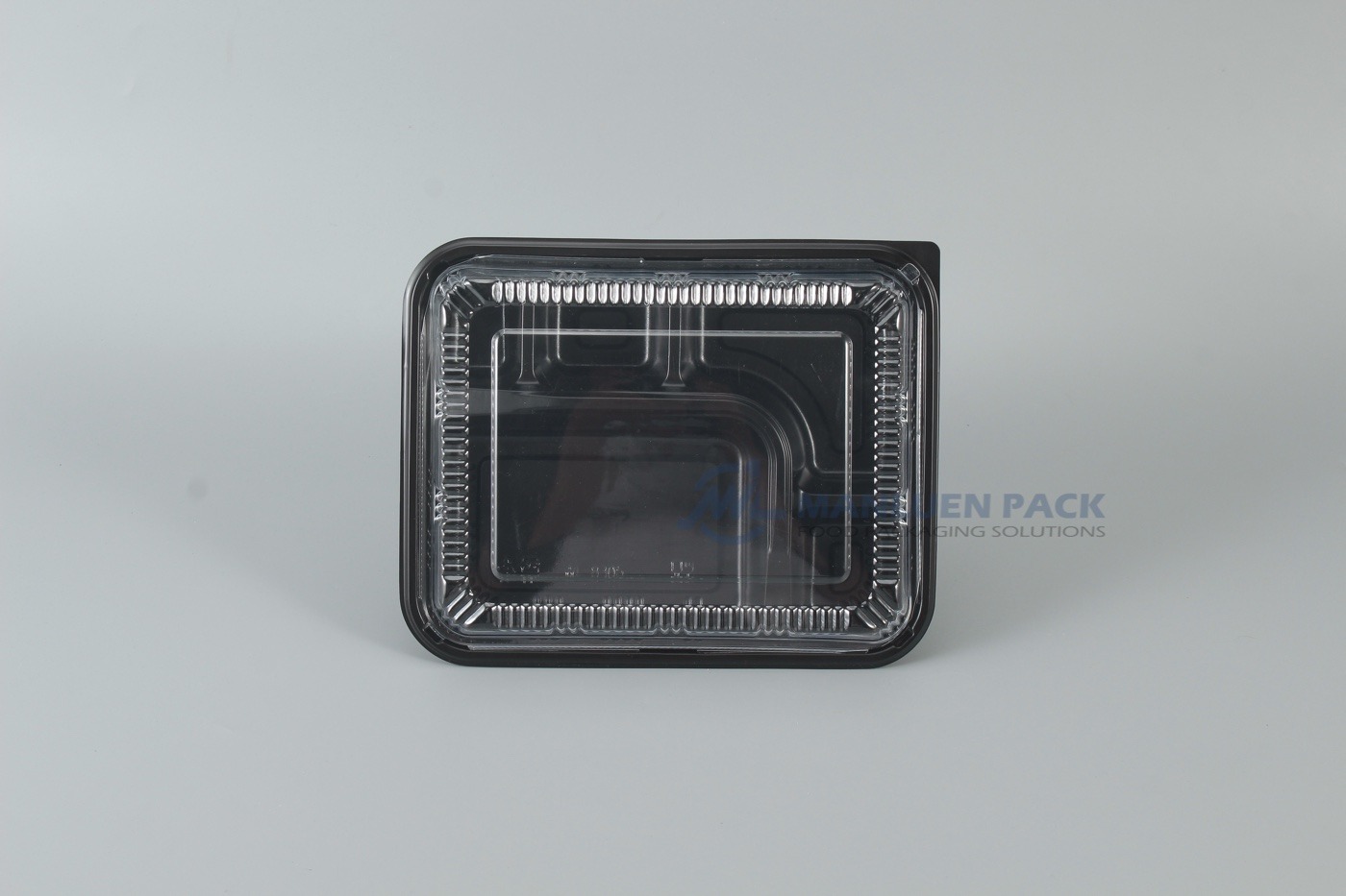 8305 Covered Three Compartment Tray Front View