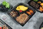 8307 Covered Five Compartment Rice And Pineapple Tray