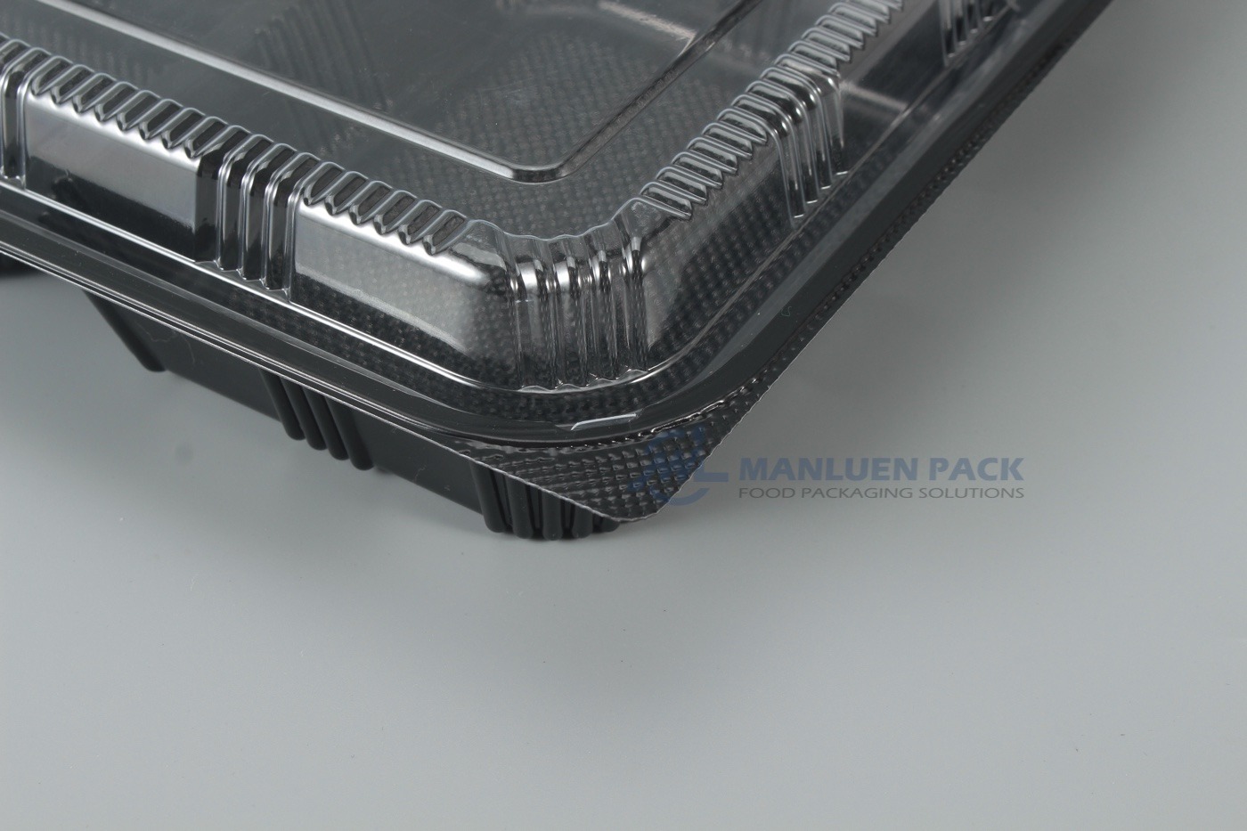 8307 Covered Five Compartment Tray Lid Corner Detail