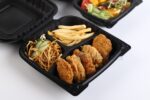 83 Black Three Compartment Noodle And Fried Chicken Meal 01