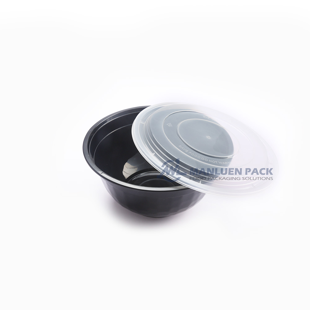 Wl 42 Manluen Black Disposable Plastic Bowl