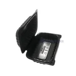 Wl P96 Manluen Plastic Black Clamshell Food Container