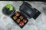 Cm 96 Black Clamshell Container Lifestyle Top View