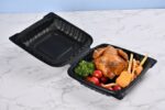P81 Black Open Clamshell Box With Whole Chicken Meal