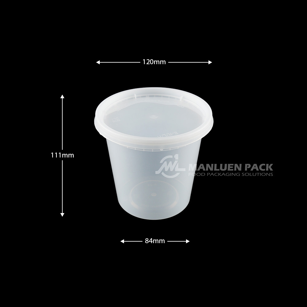 C-24 24 oz Clear PP Deli Food Storage Container with Lid 7 E 24 Manluen 24 Oz Soup Containers