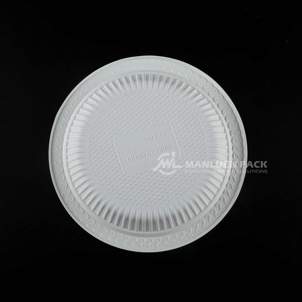 D 061 Manluen 6 Inch White Plastic Plates
