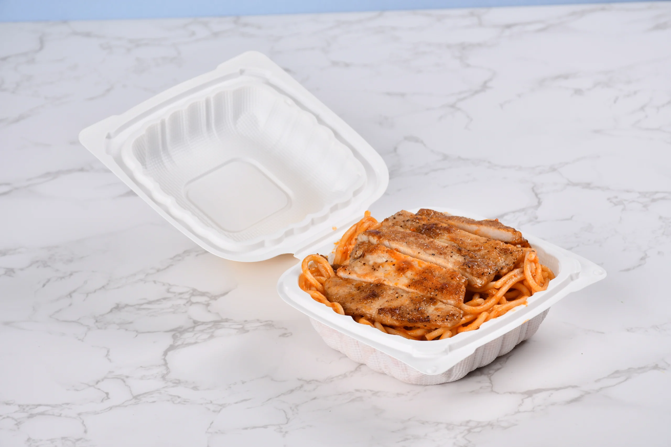 Wl P61 Manluen Takeout Plastic Clamshell Containers