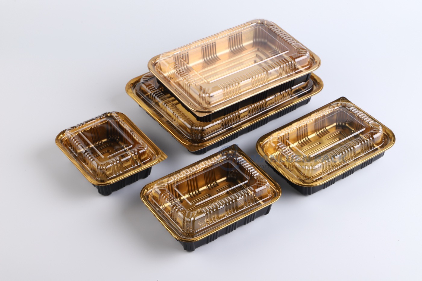 Food Tray Size Series | Manluen Pack Single compartment food trays in multiple sizes for wholesale packaging