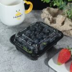 Wl 8505 Covered Black Tray Filled With Blueberries