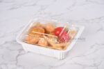 Wl 8505 White Tray With Fried Food And Vegetables