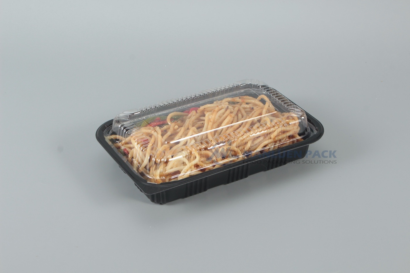 Wl 8515 Covered Black Tray With Noodles