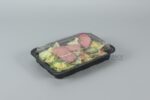 Wl 8520 Covered Black Tray With Meat Salad