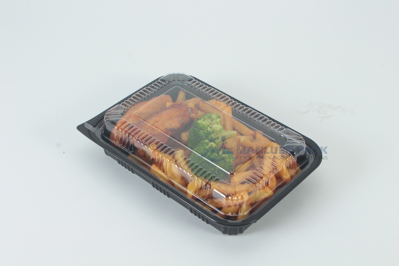Wl 8520 Covered Tray With Fries Chicken And Broccoli