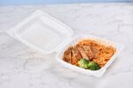 91 White Clamshell Grilled Chicken And Pasta Close Up
