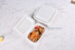 96 White Clamshell Whole Chicken Meal Overhead