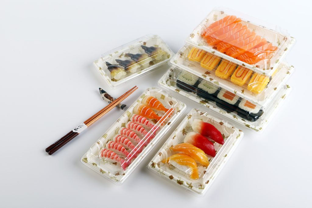 Wl 00 Manluen Clear Sushi Tray With Lid