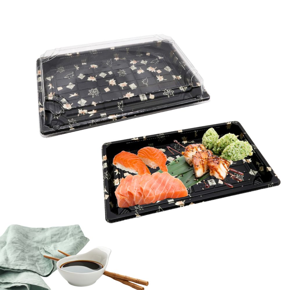 Wl 09 Manluen Maple Leaf Plastic Sushi Container