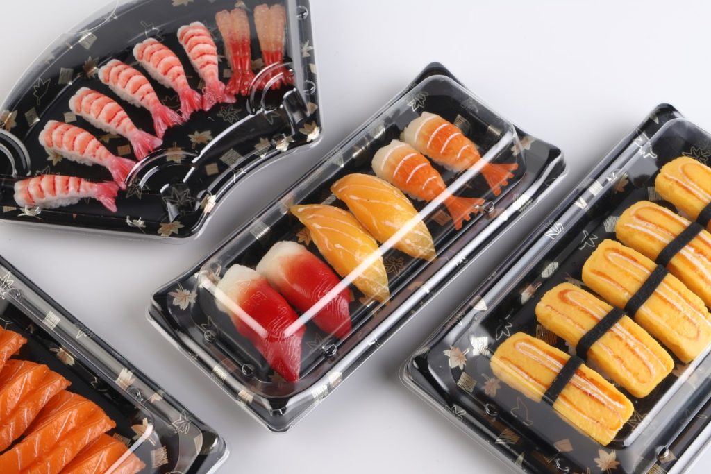 Wl B01 Manluen Sakura Rectangle Sushi Togo Container