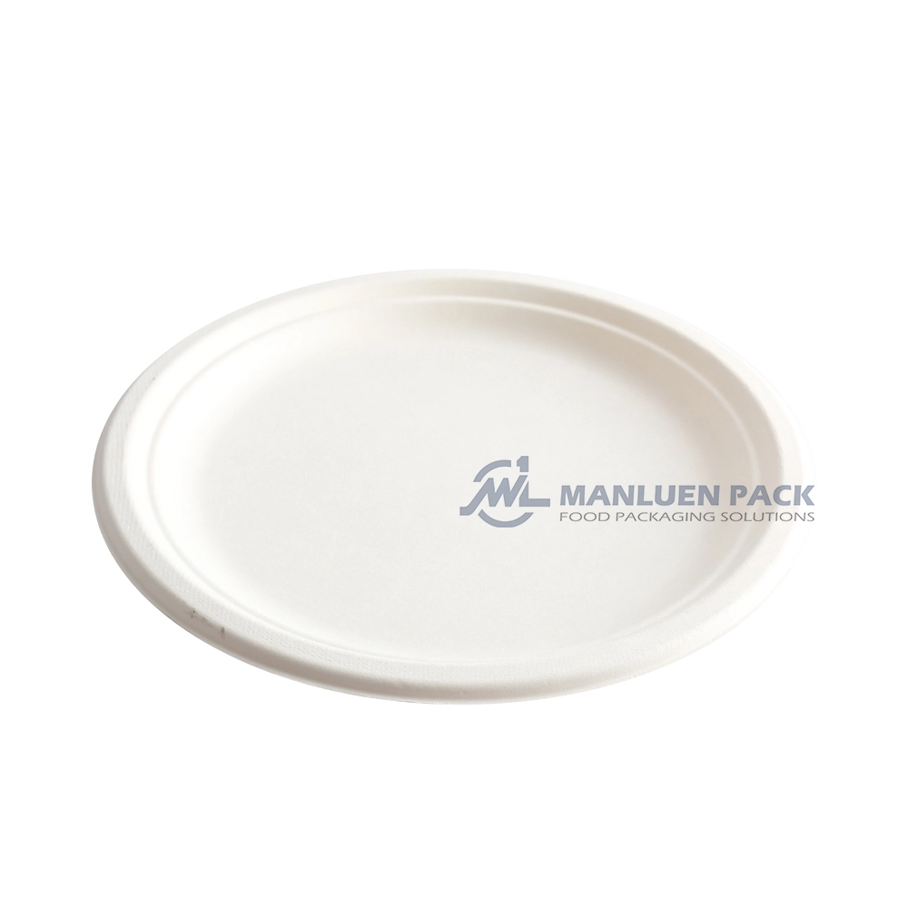 P 011 Manluen 10 Inch Paper Bagasse Plates