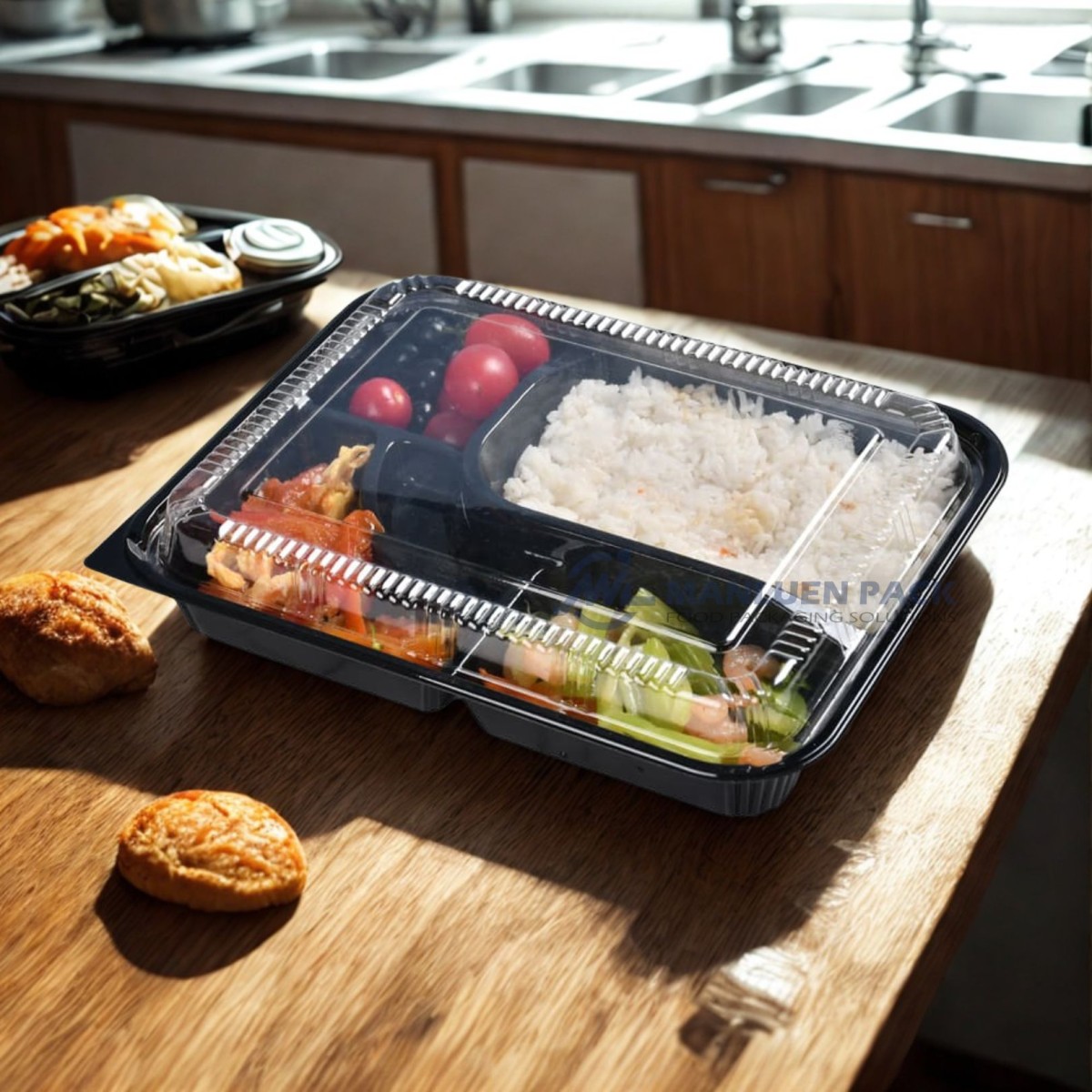Wl 8306 Manluen Disposable Plastic Bento Box