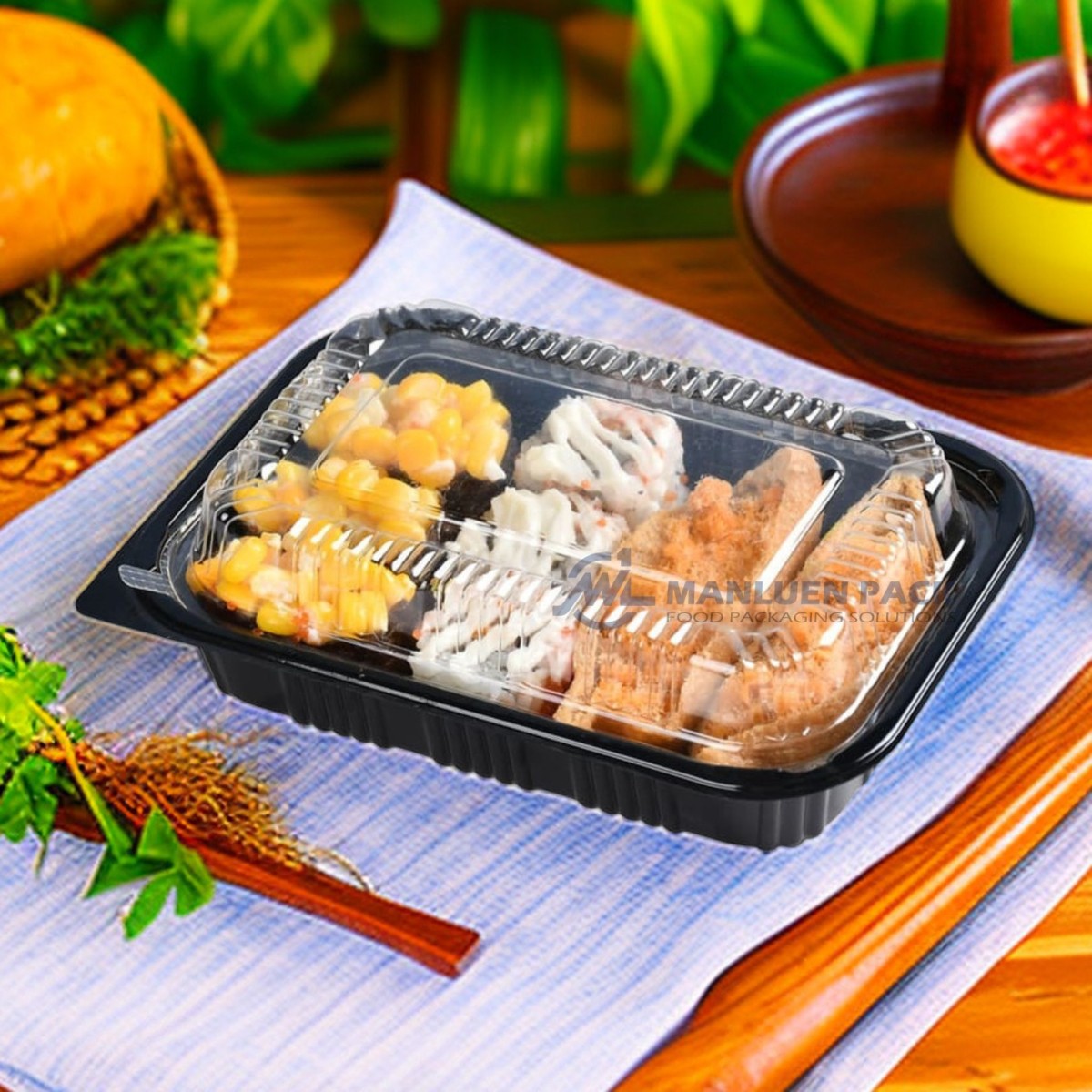 Wl 8515 Manluen Disposable Bento Box