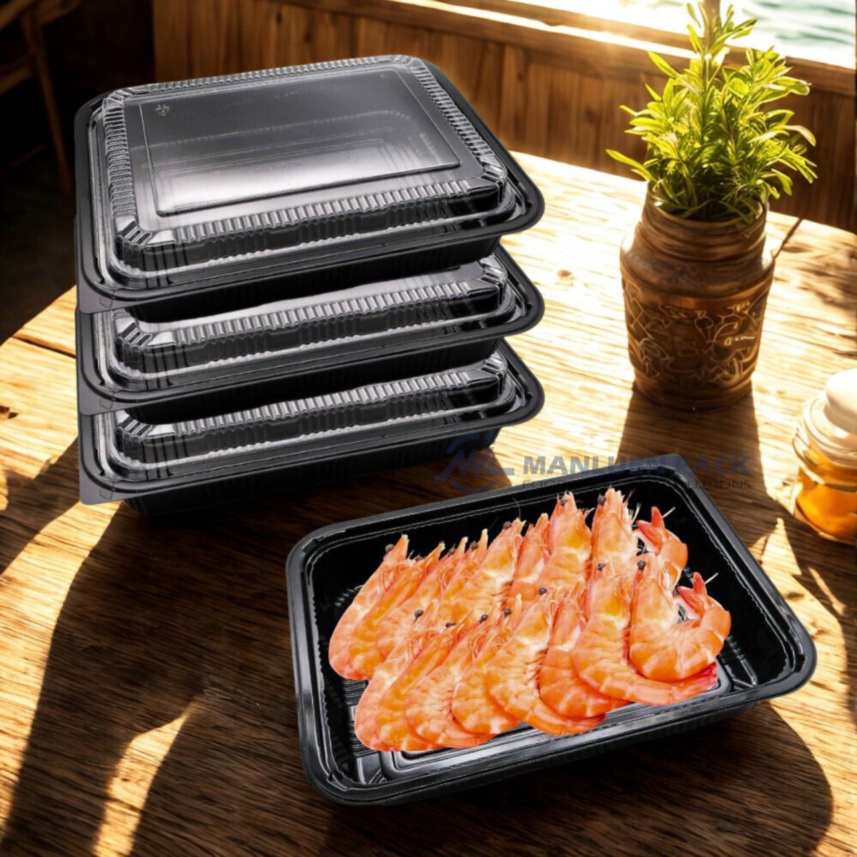 Wl 8530h Manluen Reusable Plastic Lunch Box