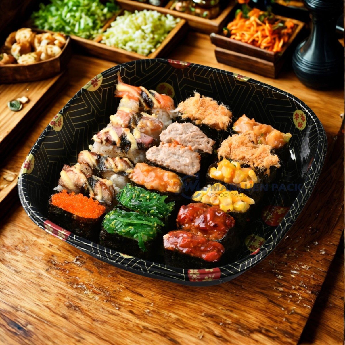 Wl C021 Manluen Square Sushi Tray