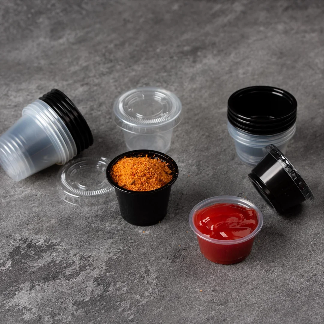1oz Manluen Sauce Cups Plastic