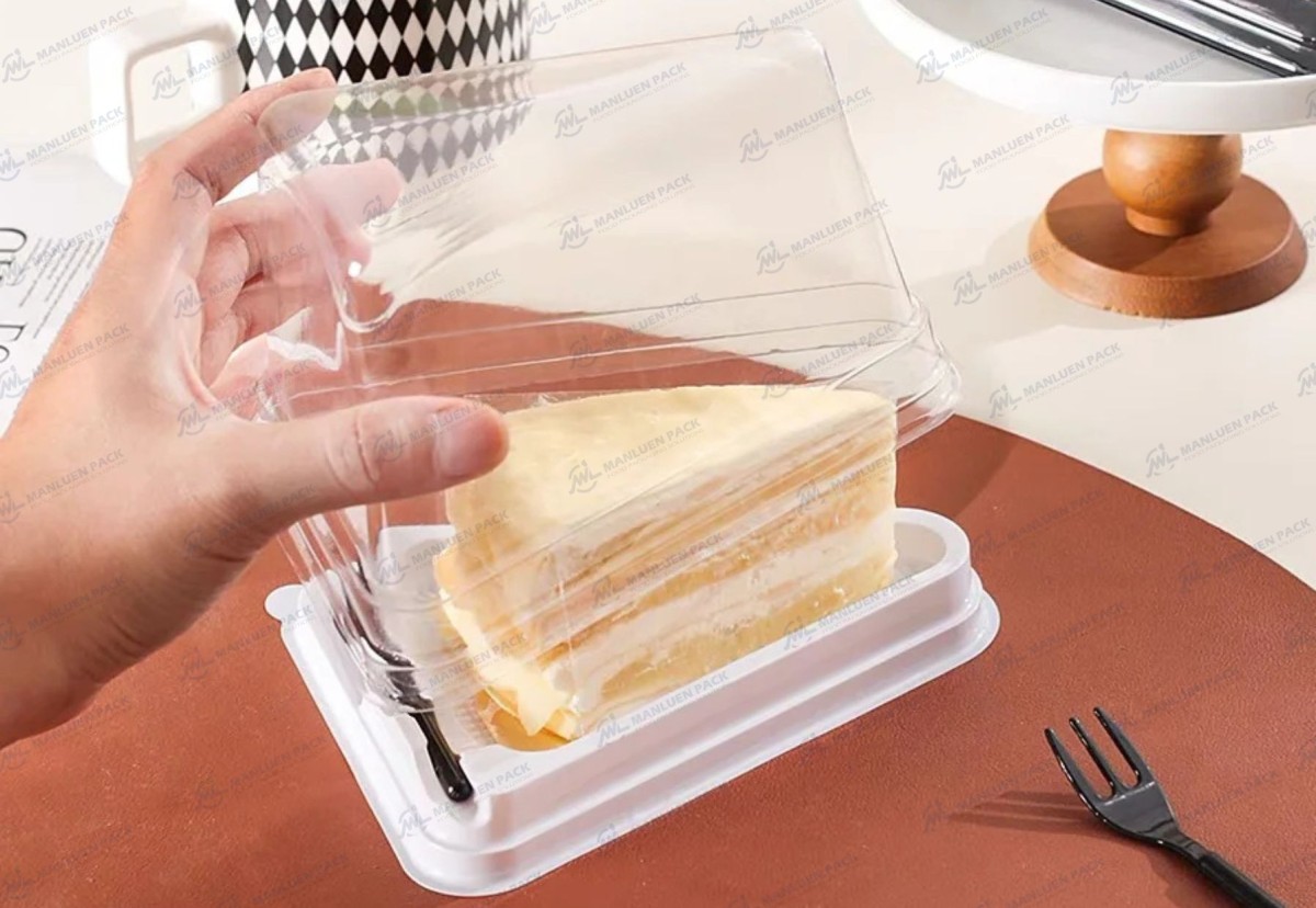 Cake Slice Containers PET Triangular Solutions for Your Bakery 1 Wl 135 Manluen Cake Slice Containers