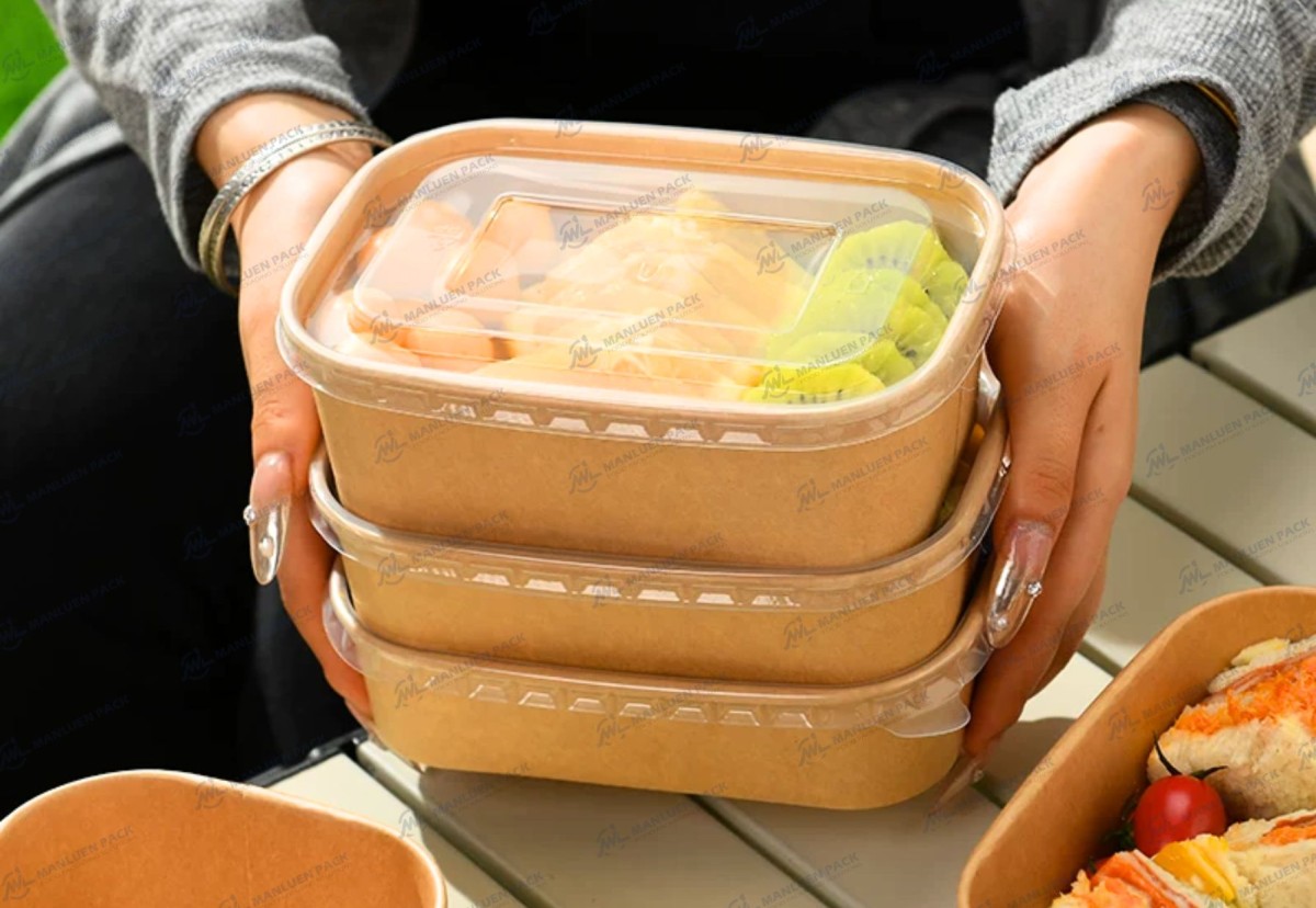 Wl 650cc Manluen Kraft Paper Boxes With Lids