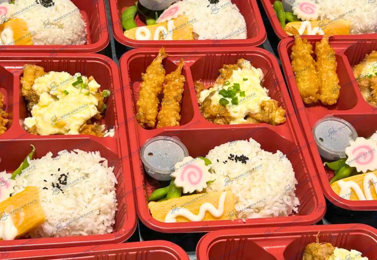 Wl 8305 Manluen Disposable Bento Box With Lid