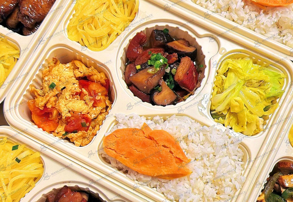 Wl 8307 Manluen Disposable Plastic Bento Box