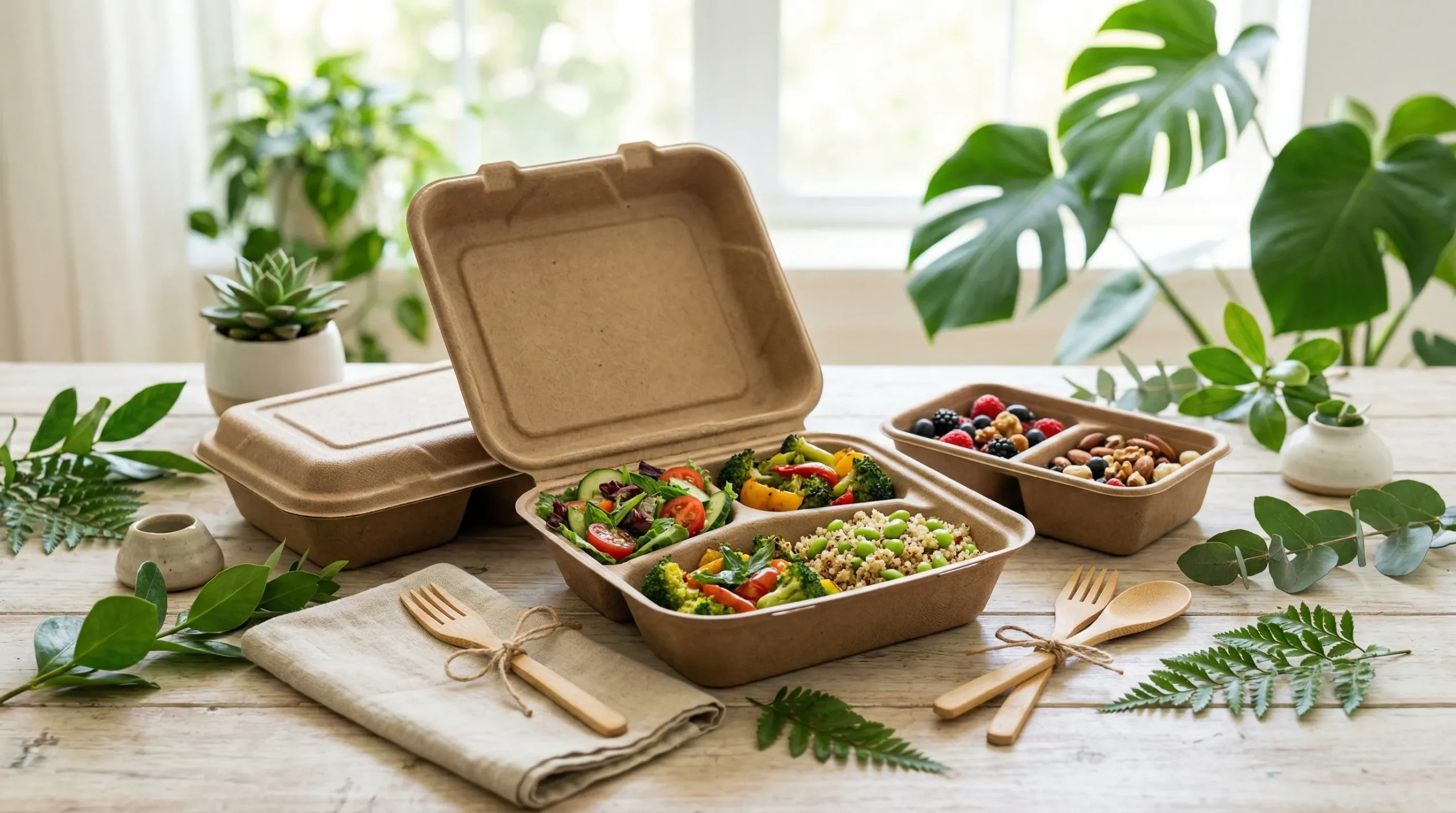 Disposable Bento Box Market 2025: Trends, Growth, and Supplier Insights 2 Eco-friendly disposable bento box materials comparison