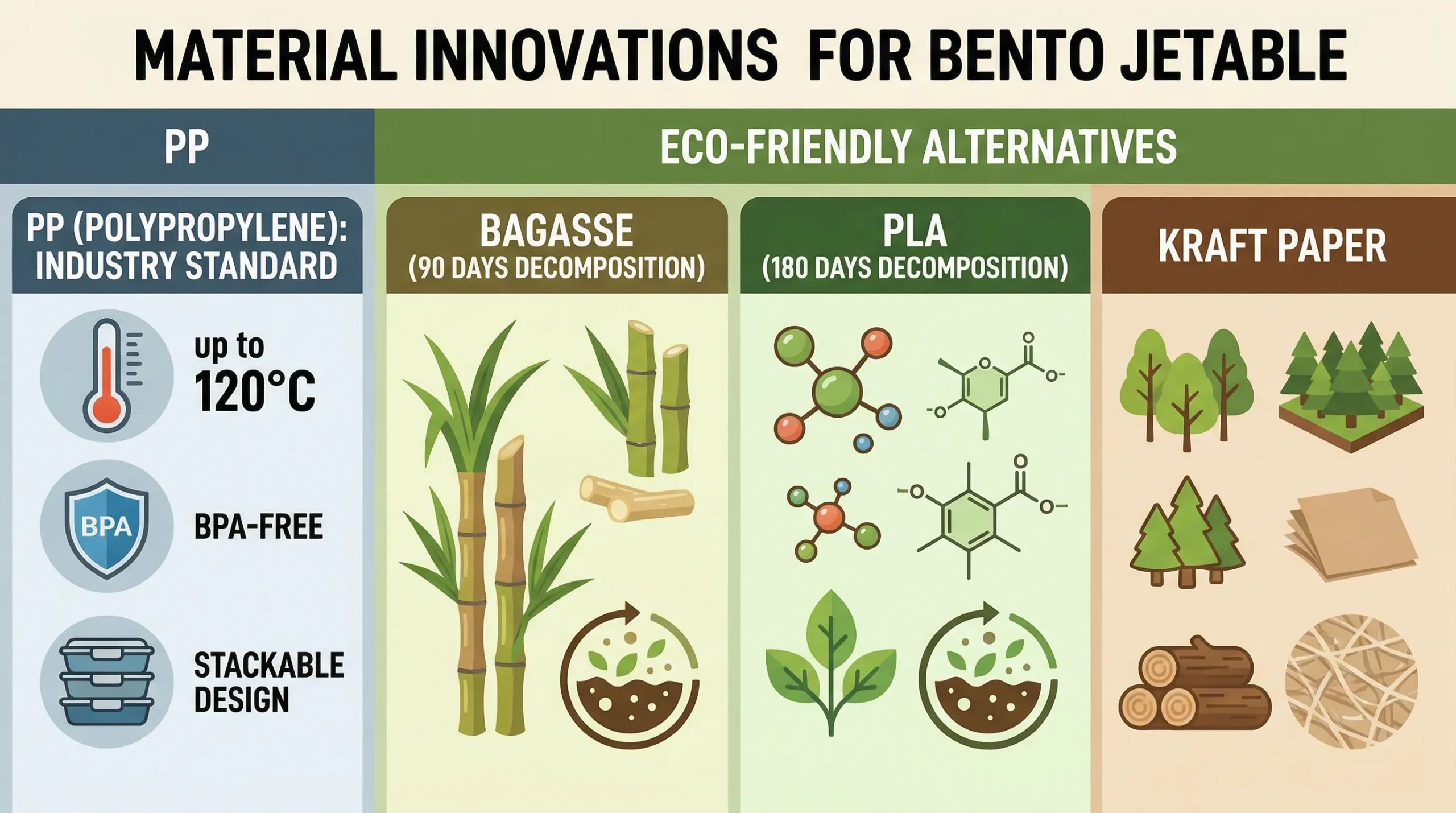 Bento Jetable Market Trends 2026: Sustainable Solutions for Food Service 2 Bento Jetable Material Innovation Trends