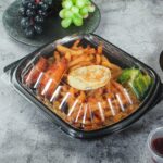 1c Covered One Compartment Chicken And Fries Tray