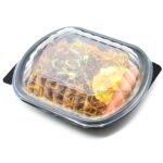 1c Covered One Compartment Noodle Tray Left Angle