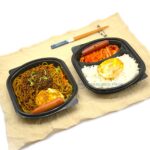 2c Two Compartment Noodle And Rice Meal Scene