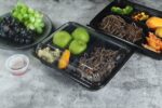 8304 Covered Three Compartment Fruit Noodle Tray Scene