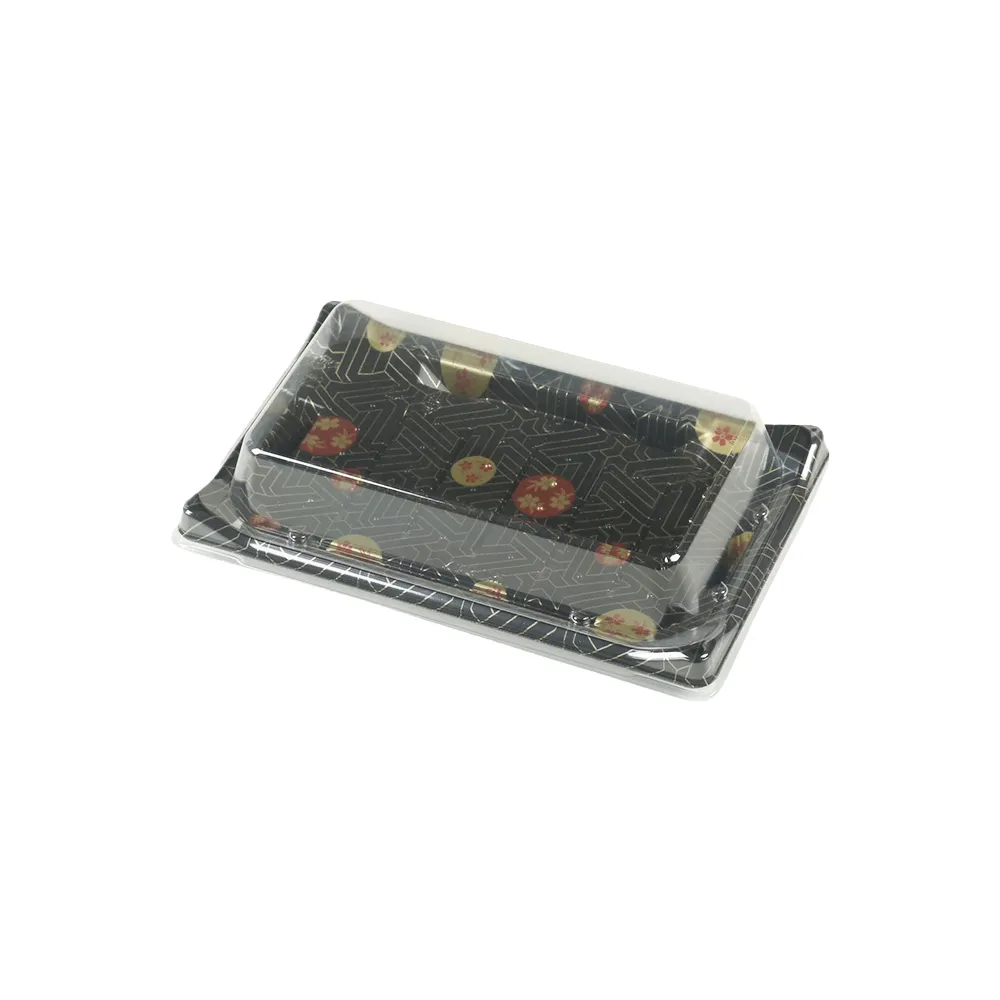 Wl B07 Manluen Sushi Tray With Lid Clear