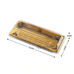Gold WL-01 sushi tray shown in a dimension reference image