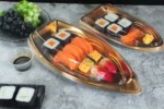Manluen Pack boat shape sushi tray custom size lifestyle range showing customizable packaging formats