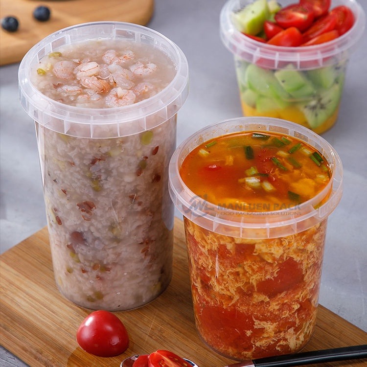 Clear Deli Cups With Prepared Food