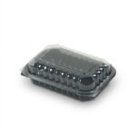 Cm 09 10 Black Clamshell Container Closed Angle View