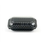 Cm 09 10 Black Clamshell Container Closed Front View