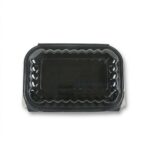 Cm 09 10 Black Clamshell Container Closed Top View