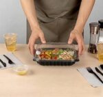 Cm 09 10 Black Clamshell Container Meal Lifestyle