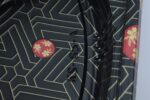 Ks65 Black Sakura Pattern Food Tray Detail