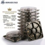 Ks67 Black And Gold Sushi Tray Series With Clear Lid