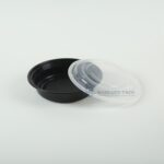 L 0028 Black Wide Bottom Bowl With Lid Z15a4781